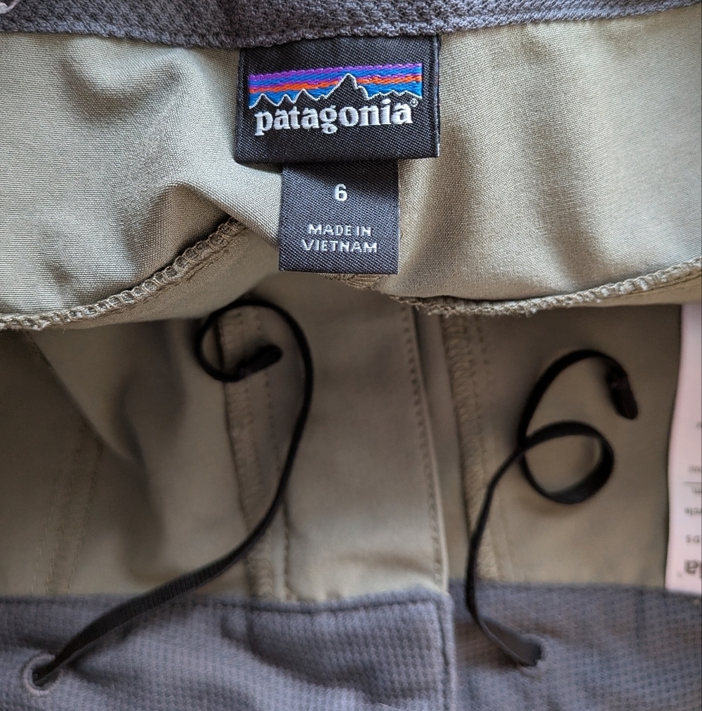 PATAGONIA Outdoor Women Kaki Short Size 6 Activewear - Picture 6 of 10